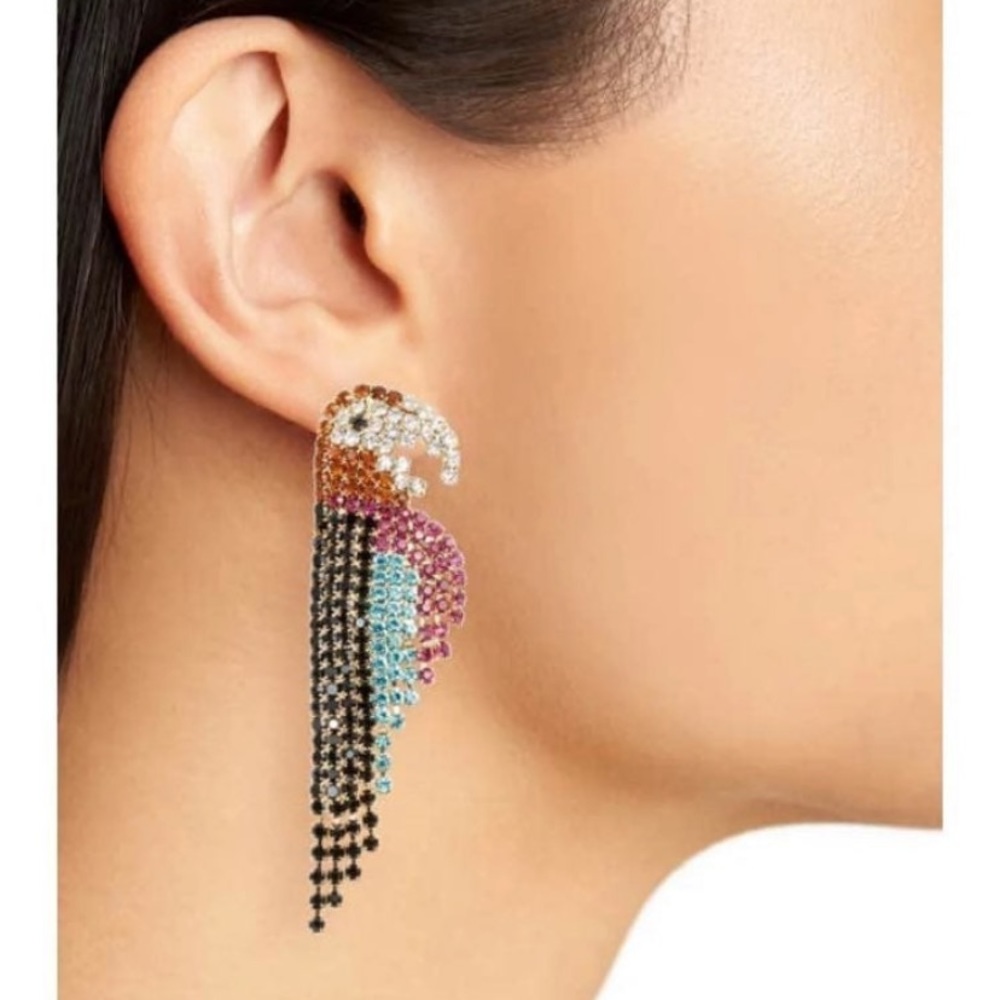 Parrot Rhinestone Earrings